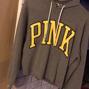 VS Pink Cropped Hoodie: Size small (NWOT)